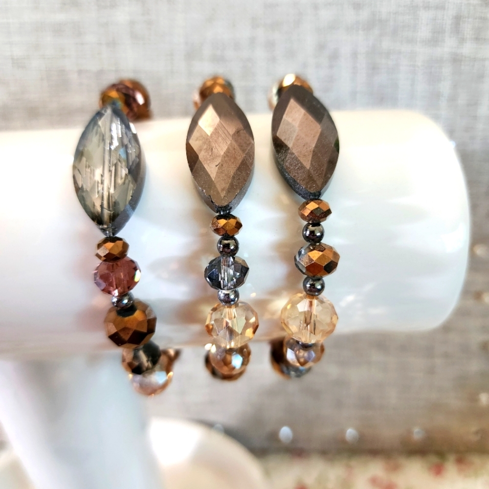 Vera Wang Elegant Multi-Color Beaded Bracelet Set